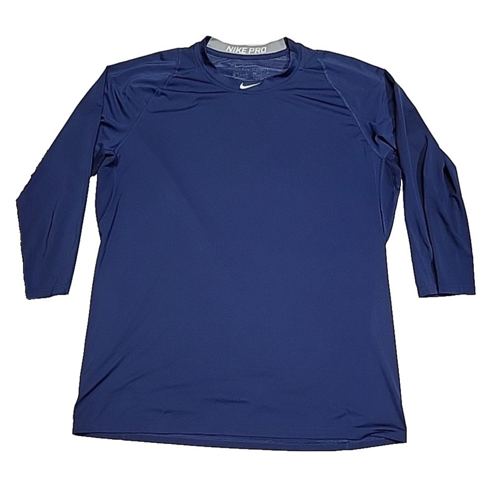 Nike Pro Dri-Fit Fitted MLB Jersey Blue Active Athletic Shirt Men's XL